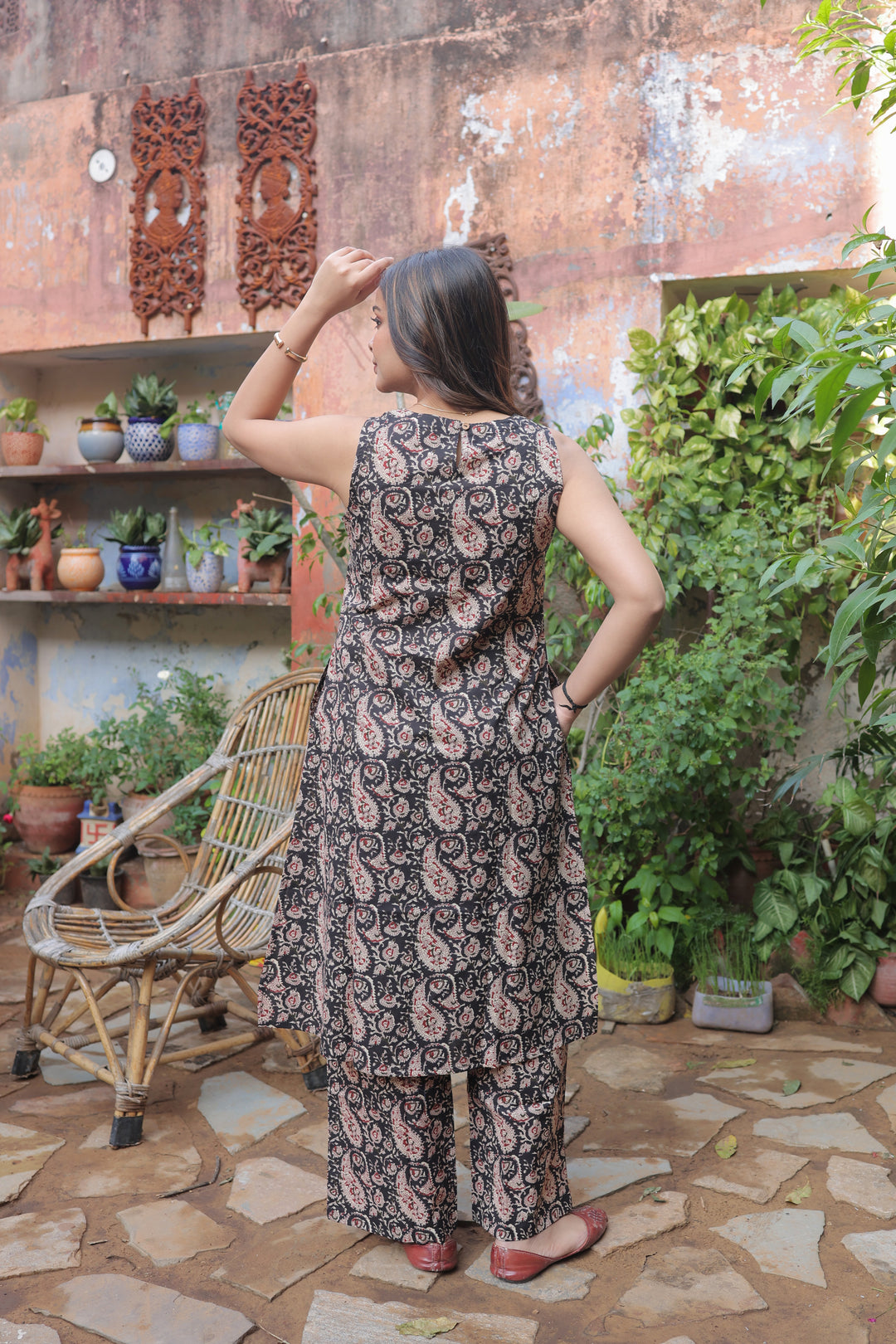 The Kyra Ajrakh-Print Kurta-Pant Set