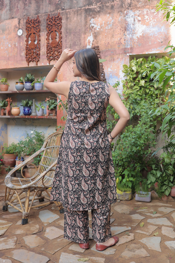 The Kyra Ajrakh-Print Kurta-Pant Set