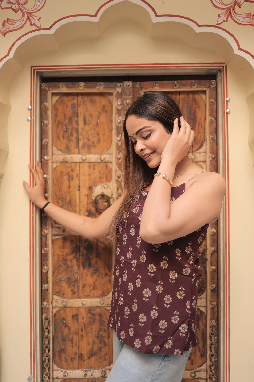 The Myra Noodle-Strap Backless Kurti