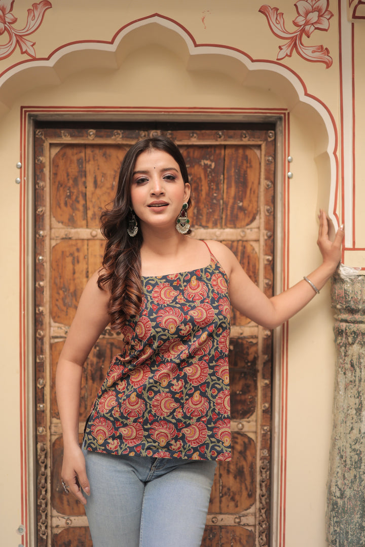 The Zara Noodle-Strap Backless Kurti