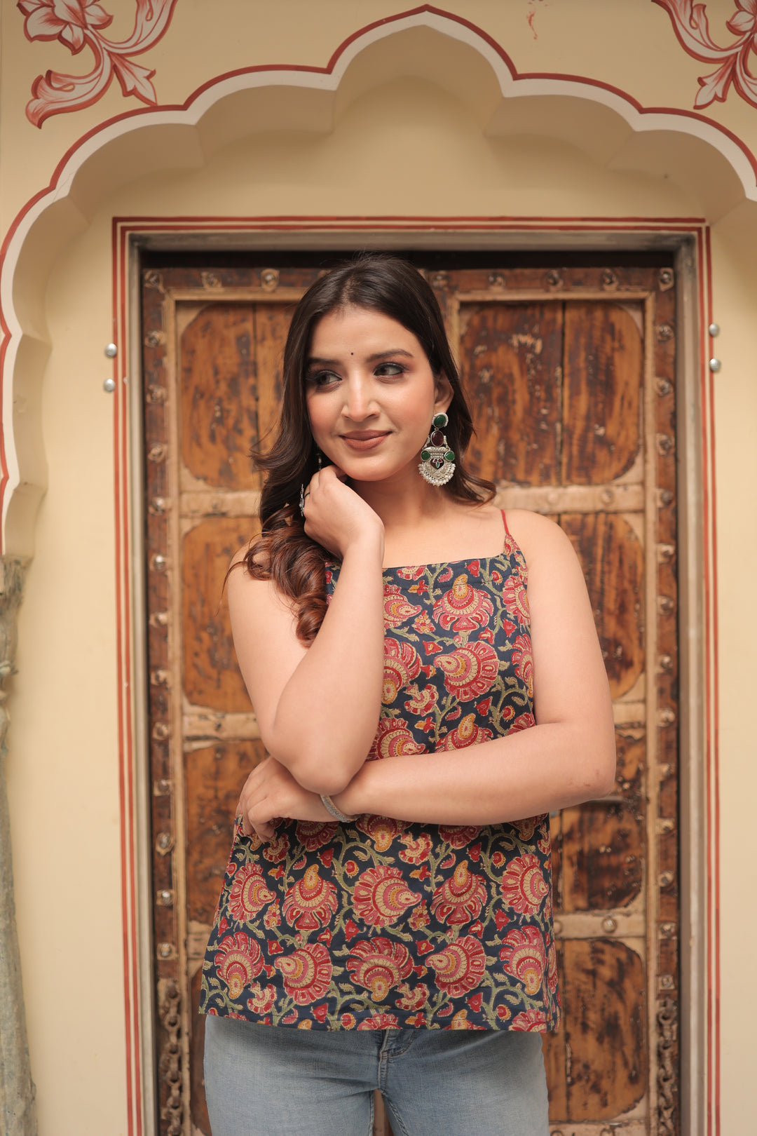 The Zara Noodle-Strap Backless Kurti