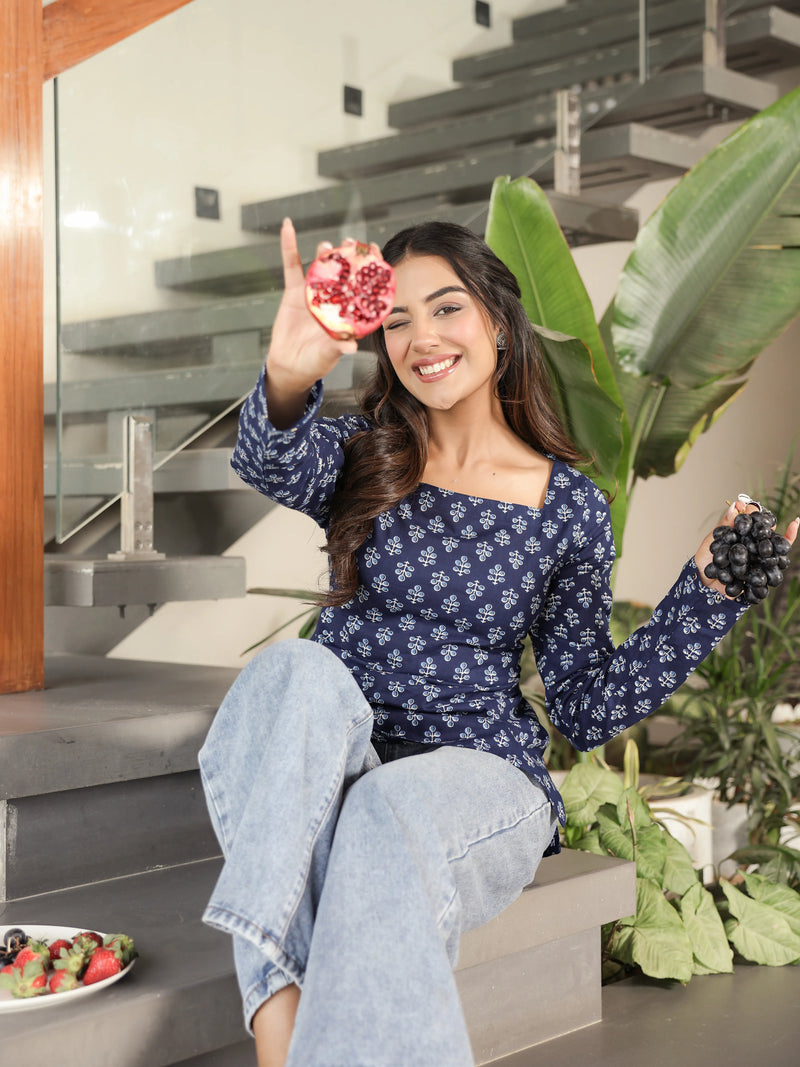 The Vaidehi Jodha-Sleeve Corset Kurti