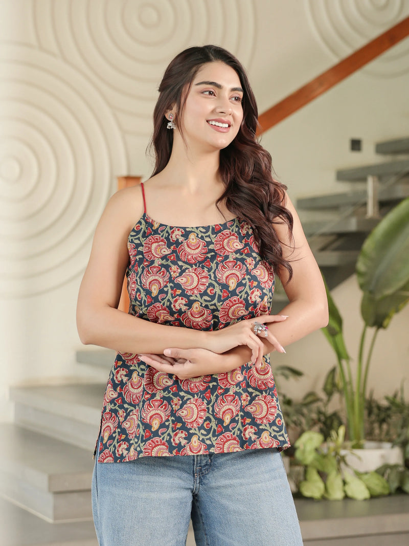 The Zara Noodle-Strap Backless Kurti