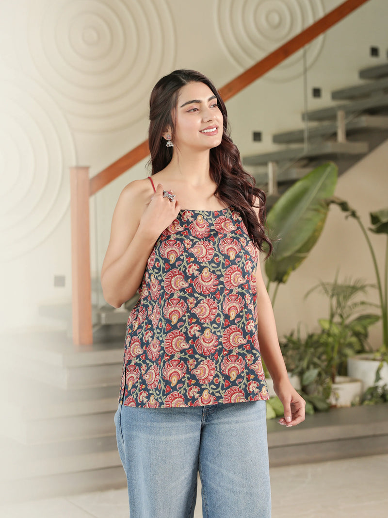 The Zara Noodle-Strap Backless Kurti