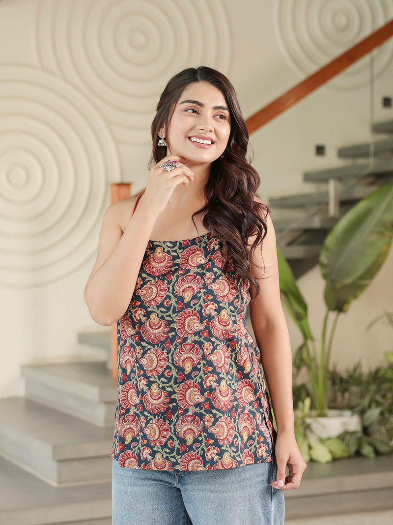 The Zara Noodle-Strap Backless Kurti