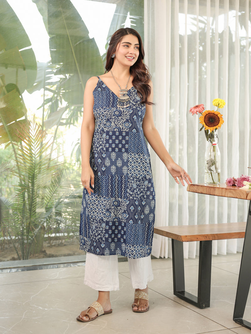 Boho Indigo Breeze Kurta