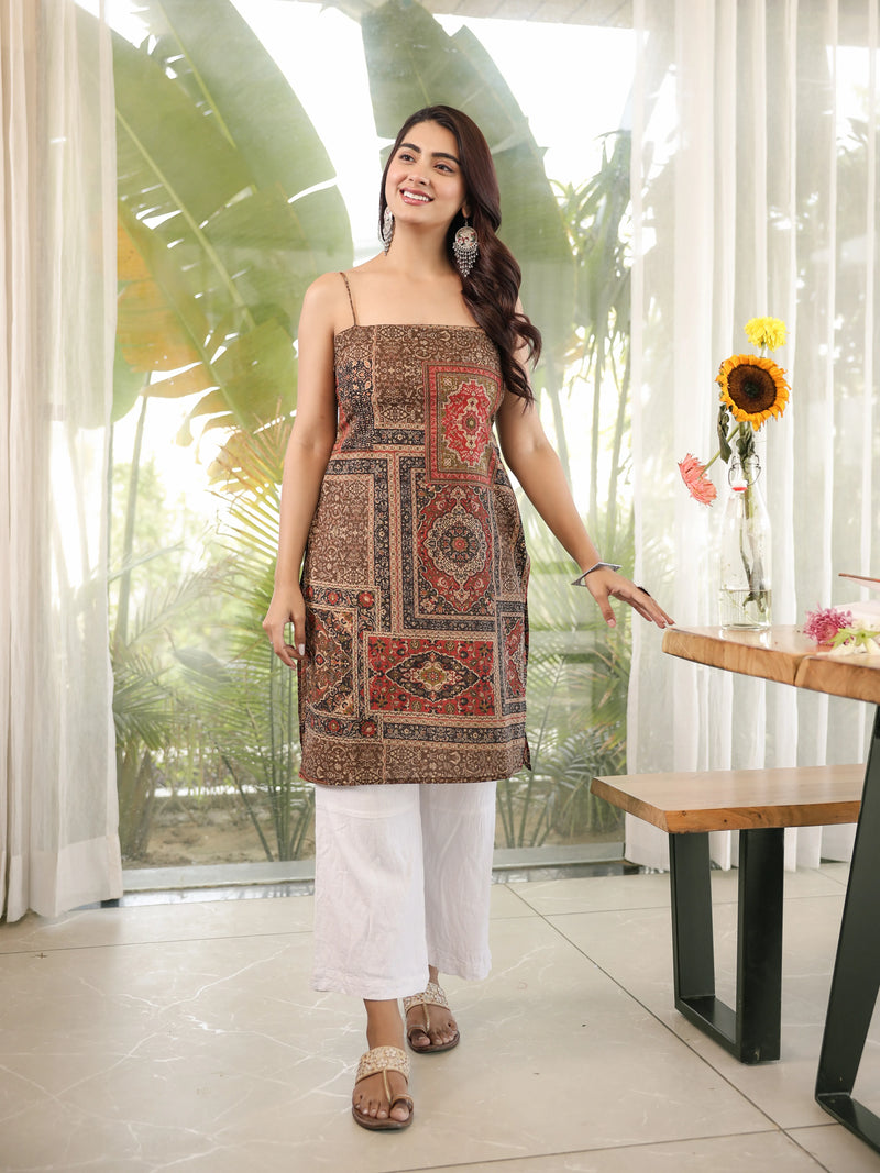The Inaya Strappy Backless Corset Kurti