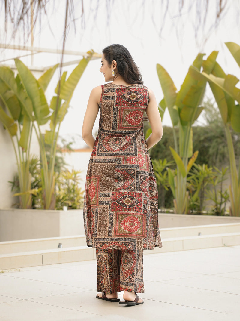 The Rivaaya Ajrakh Tiled Kurta-Pant Set