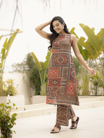 The Rivaaya Ajrakh Tiled Kurta-Pant Set