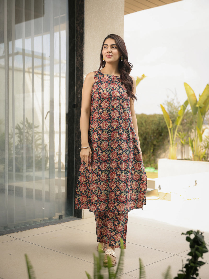 The Siya Sanganeri Floral Kurta-Pant Set