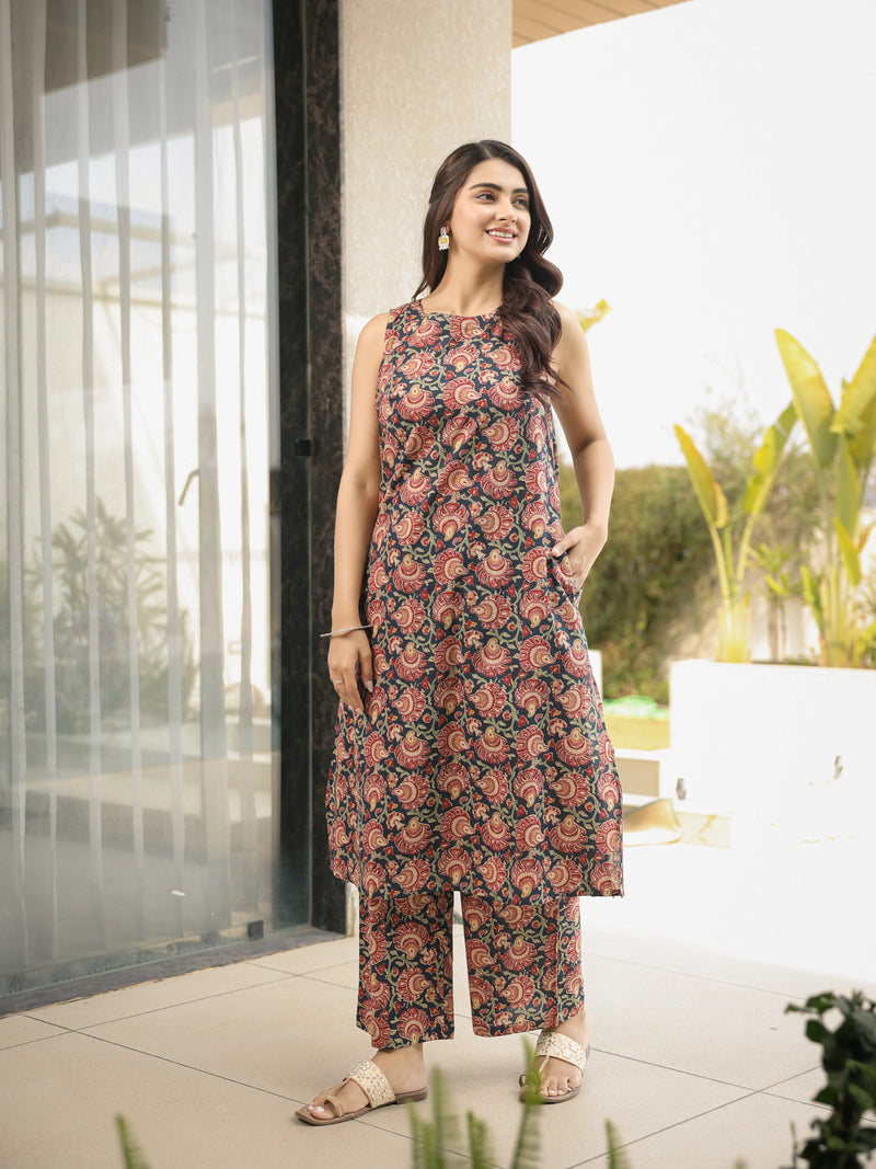The Siya Sanganeri Floral Kurta-Pant Set
