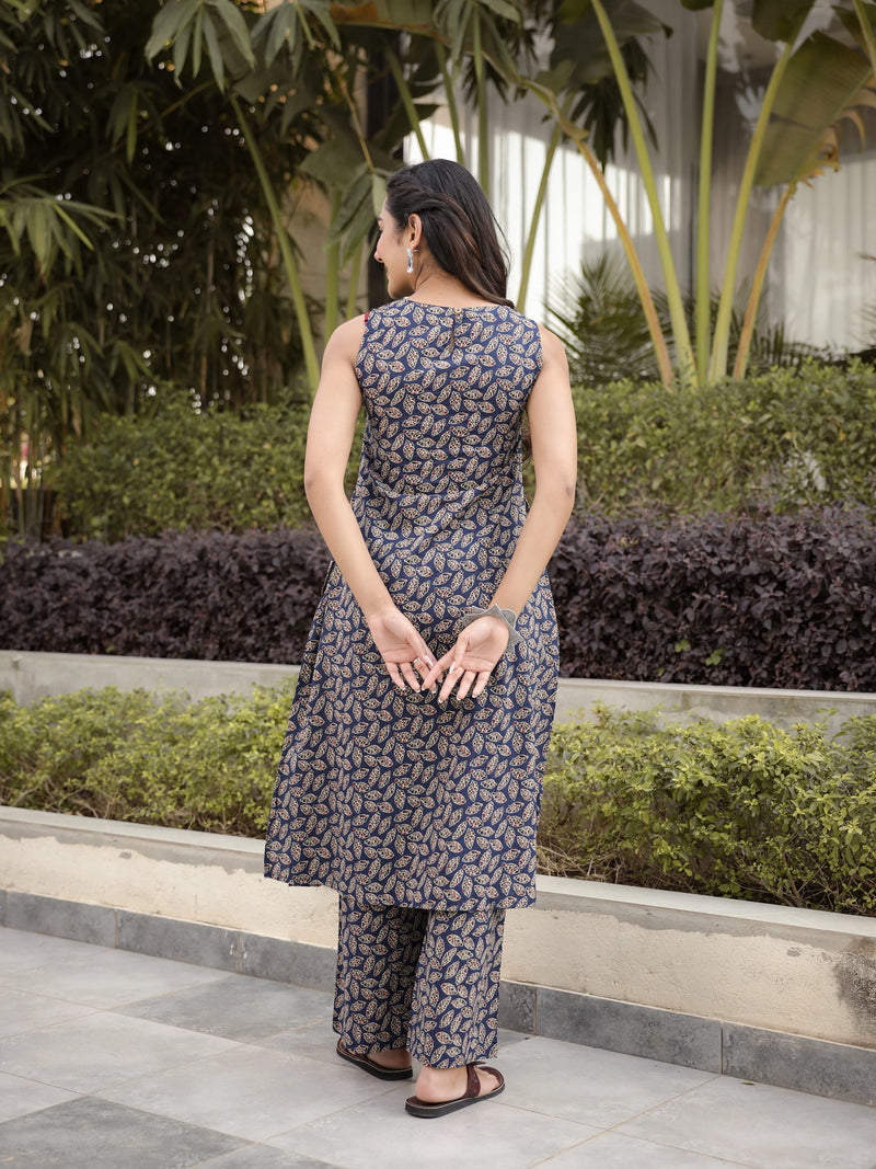 The Riva Sanganeri Botanical Kurta-Pant Set
