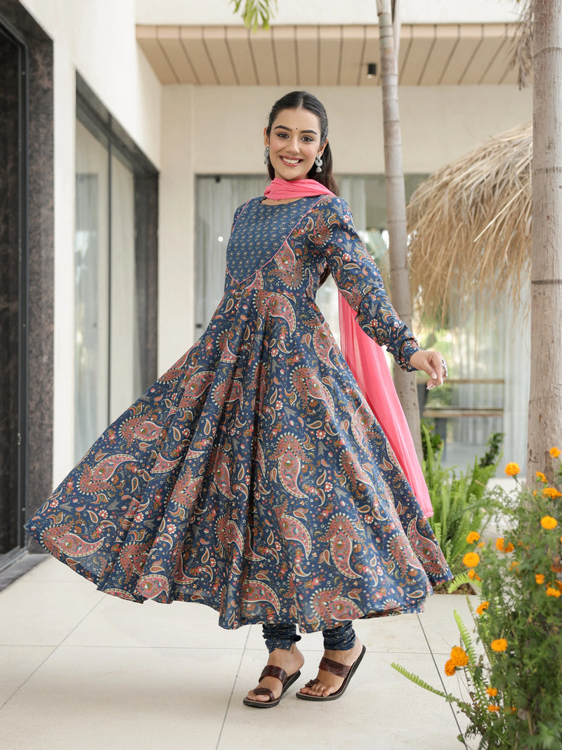 Devika – Premium Paisley Cotton Suit Set