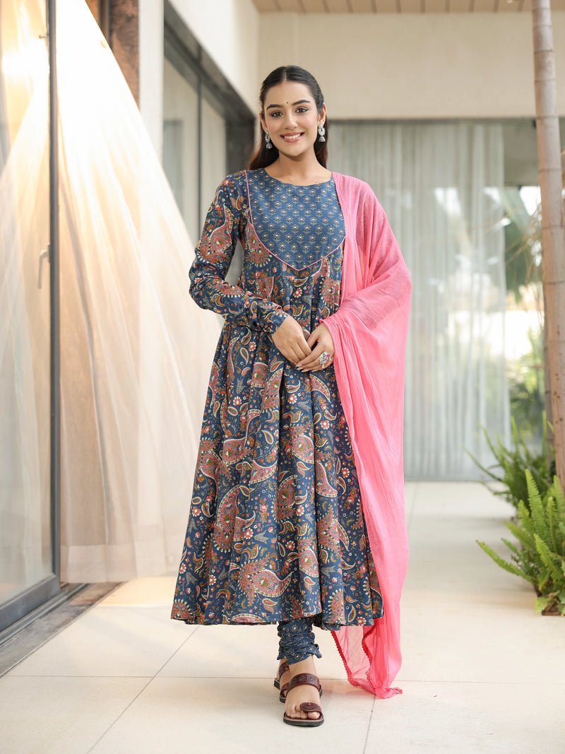 Devika – Premium Paisley Cotton Suit Set