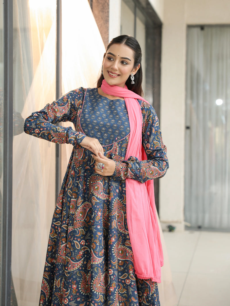 Devika – Premium Paisley Cotton Suit Set