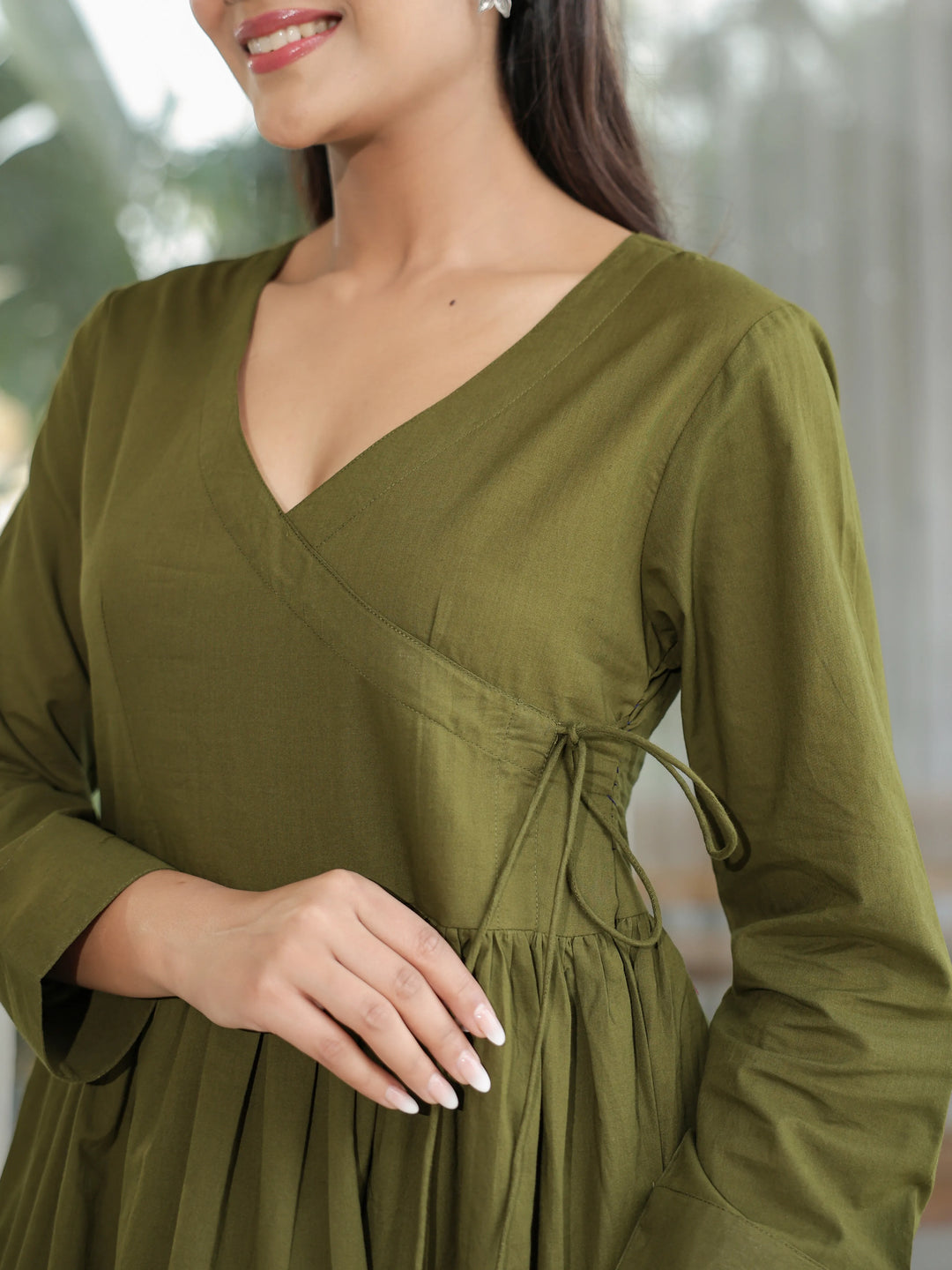 Harita – Olive Green Cotton Co-ord Set