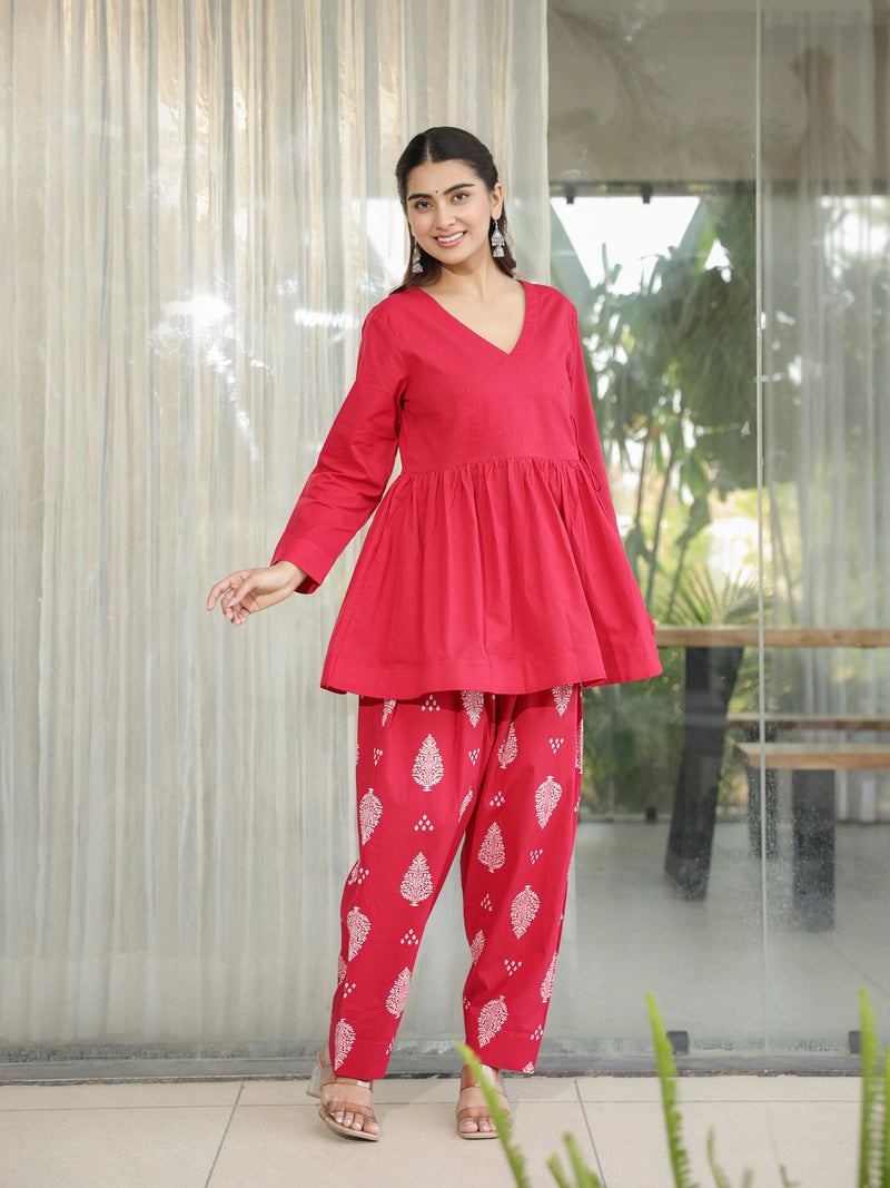 Rani – Rani Pink Cotton Co-ord Set