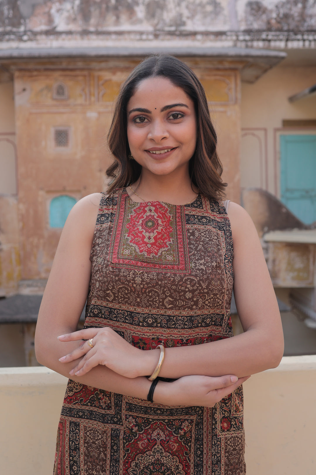 The Rivaaya Ajrakh Tiled Kurta-Pant Set