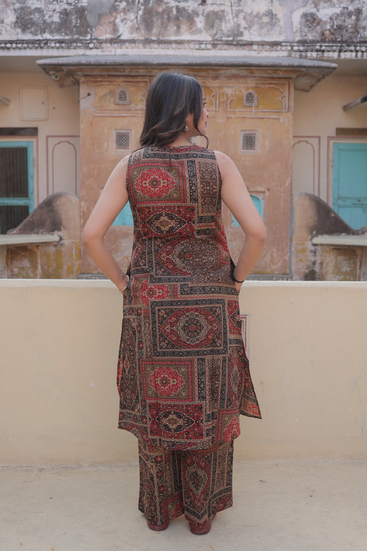 The Rivaaya Ajrakh Tiled Kurta-Pant Set