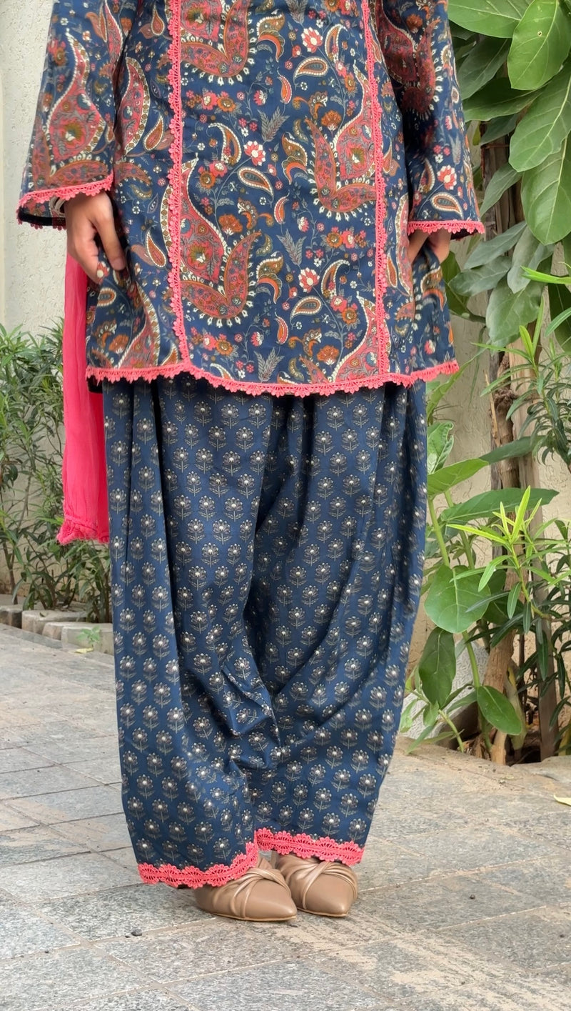 Gulnaar Cotton Farshi Salwar Suit Set