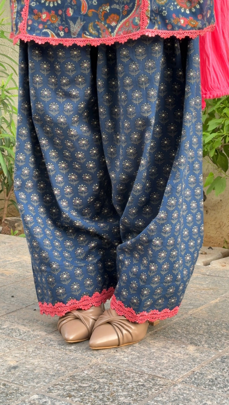 Gulnaar Cotton Farshi Salwar Suit Set